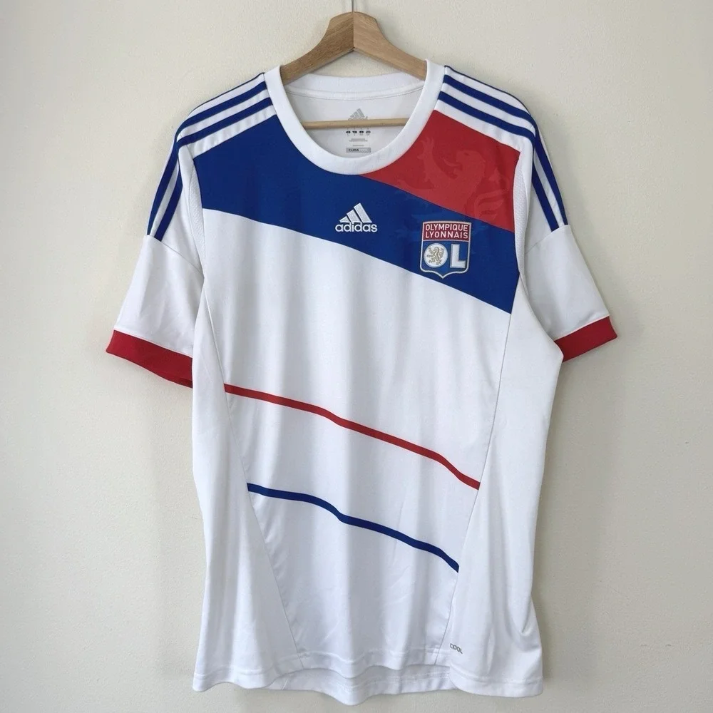 Adidas Olympique Lyonnais White Jersey - Large